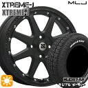 【取付対象】軽トラ 145/80R12 80/78N LT マッドスター ラジアル A/T ホワイトレター MLJ エクストリームJ フラットブラック 12インチ 4.0J 4H100 サマータイヤホイールセット