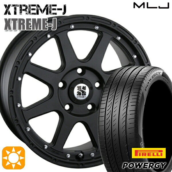 【取付対象】ヤリスクロス 205/65R16 95H ピレリ パワジー MLJ エクストリームJ フラットブラック 16インチ 7.0J 5H114.3 サマータイヤホイールセット