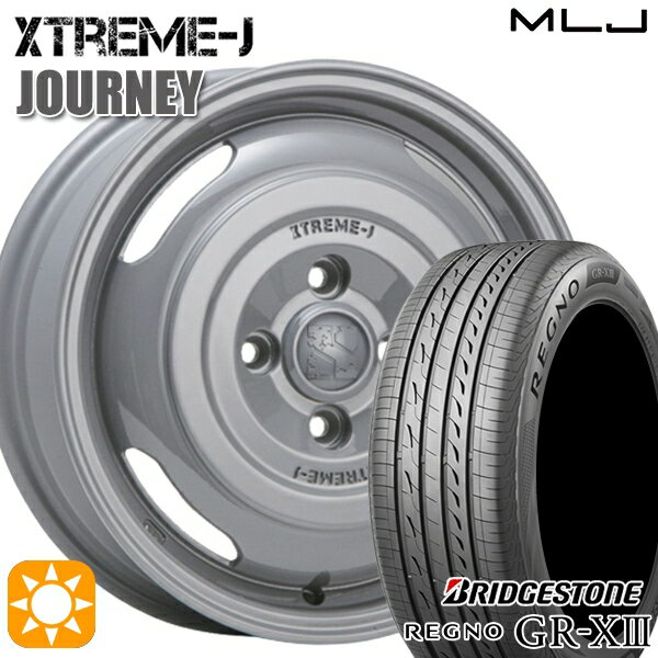 【取付対象】155/65R14 75H ブリヂストン レグノ GR-X3 MLJ エクストリームJ ジャーニー セメントグレー 14インチ 4.5J 4H100 サマータイヤホイールセット