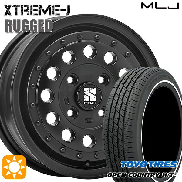 【取付対象】155/65R14 75H トーヨー オープンカントリー H/T2 WR MLJ エクストリームJ ラギッド サテンブラック 14インチ 5.0J 4H100 サマータイヤホイールセット