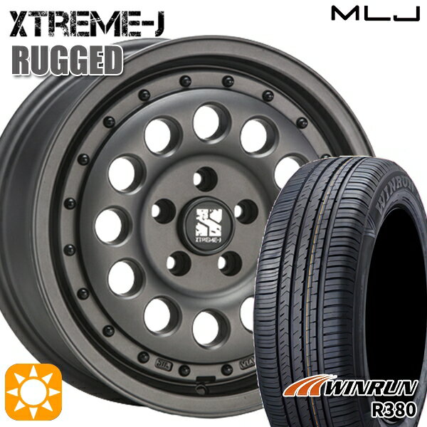 【取付対象】ヤリスクロス 205/65R16 95H ウィンラン R380 MLJ エクストリームJ ラギッド ガンブラック 16インチ 6.5J 5H114.3 サマータイヤホイールセット