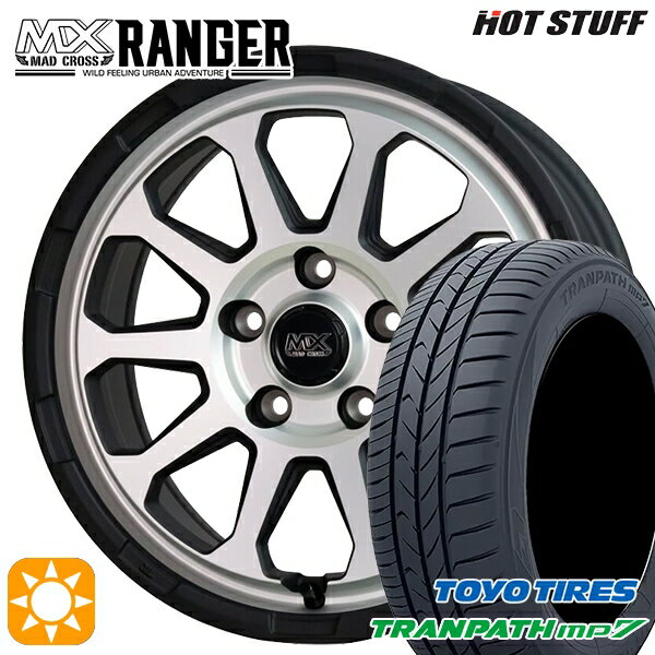 【取付対象】215/60R16 95H トーヨー トランパス mp7 ホットスタッフ マッドクロス レンジャー マットシルバー 16インチ 7.0J 5H114.3 サマータイヤホイールセット