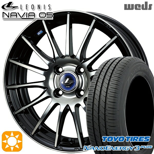 【取付対象】195/45R16 80W トーヨー ナノエナジー3プラス Weds ウェッズ レオニス ナヴィア05 BPB (ブラック ミラーカット ブラッククリアー) 16インチ 6.0J 4H100 サマータイヤホイールセット