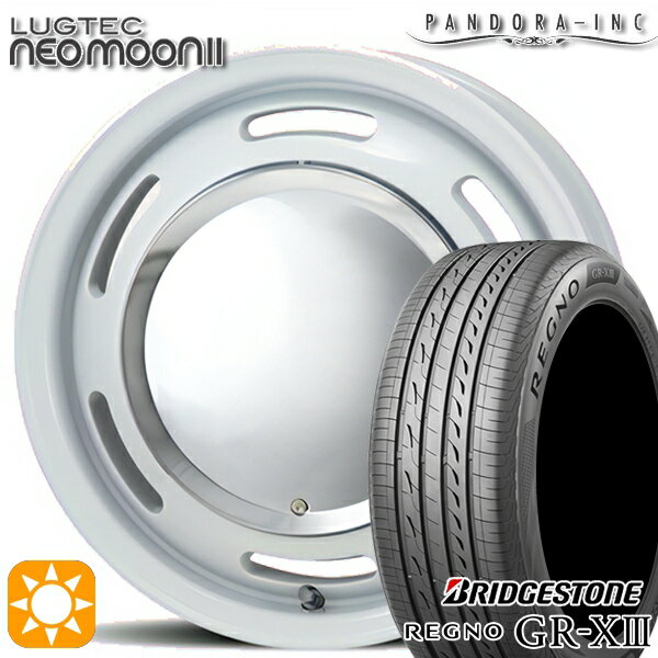 【取付対象】165/55R14 72V ブリヂストン レグノ GR-X3 パンドラ ラグテック ネオムーン2 ホワイト 14インチ 4.5J 4H100 サマータイヤホイールセット
