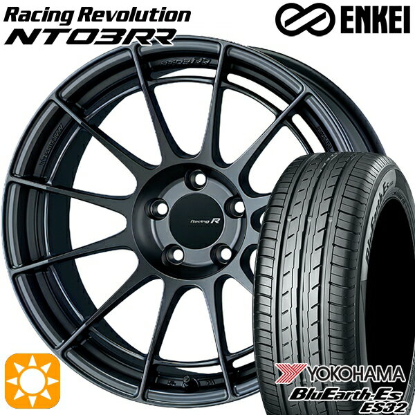 【最大2,000円OFFクーポン】リーフ レヴォーグ 215/50R17 95V XL ヨコハマ ブルーアース ES32 ENKEI エンケイ レーシングレボリューション NT03RR マットダークガンメタリック 17インチ 7.0J 5H114.3 サマータイヤホイールセット