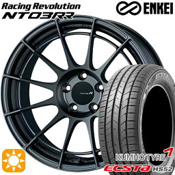 【取付対象】215/60R17 100V XL クムホ エクスタ HS52 ENKEI エンケイ レーシングレボリューション NT03RR マットダークガンメタリック 17インチ 7.0J 5H100 サマータイヤホイールセット