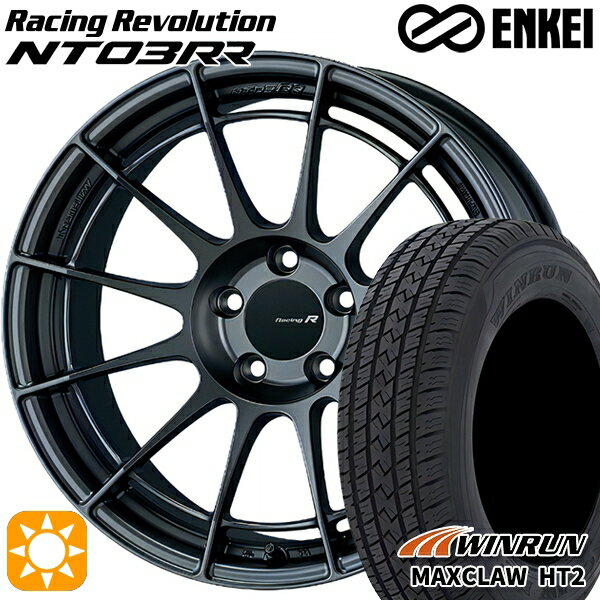 【取付対象】225/65R17 102H ウィンラン マックスクロウ HT2 ENKEI エンケイ レーシングレボリューション NT03RR マットダークガンメタリック 17インチ 7.5J 5H114.3 サマータイヤホイールセット