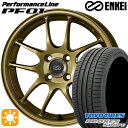 【取付対象】215/40R18 89Y トーヨー プロクセススポーツ ENKEI エンケイ パフォーマンスライン PF01 ゴールド 18インチ 7.0J 5H114.3 サマータイヤホイールセット