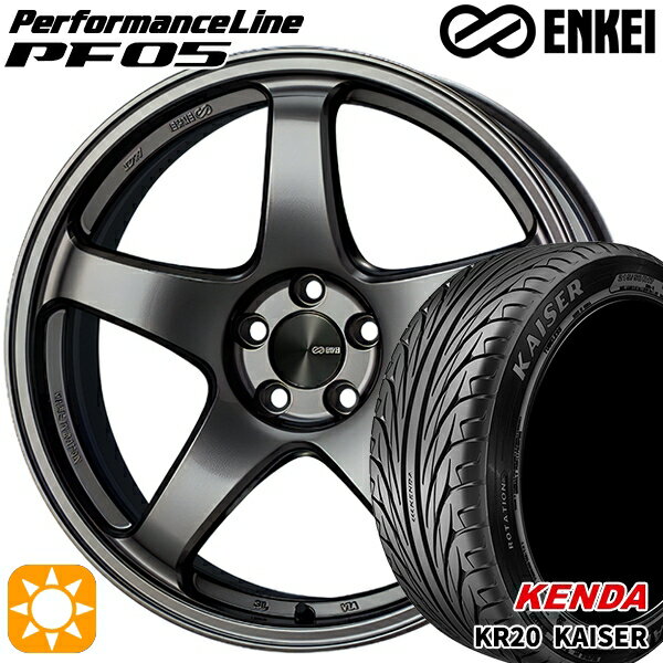 【取付対象】モコ ルークス 165/40R16 73V ケンダ カイザー KR20 ENKEI エンケイ パフォーマンスライン PF05 ダークシルバー 16インチ 5.5J 4H100 サマータイヤホイールセット