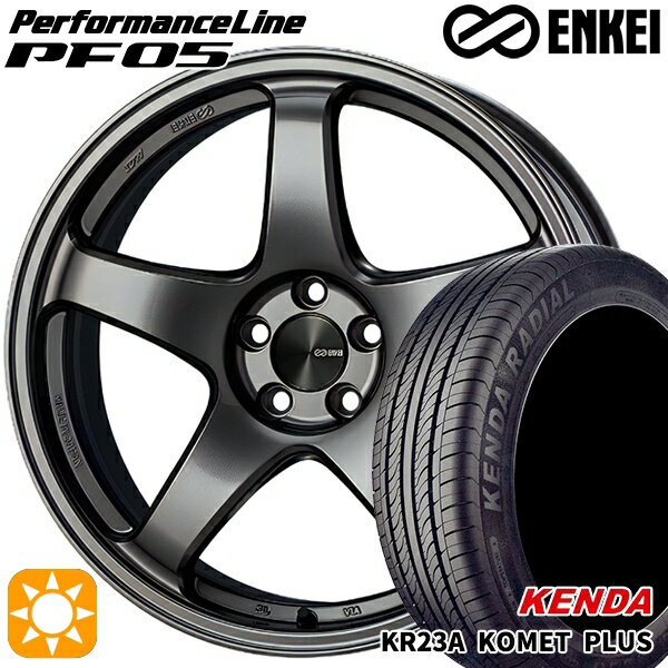 【取付対象】165/50R15 73V ケンダ コメットプラス KR23A ENKEI エンケイ パフォーマンスライン PF05 ダークシルバー 15インチ 5.0J 4H100 サマータイヤホイールセット