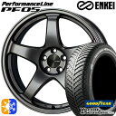 215/50R17 95H XL グッドイヤー ベクター フォーシーズンズ ENKEI エンケイ パフォーマンスライン PF05 17インチ 7.5J 5H100 ダークシルバー オールシーズンタイヤホイールセット