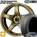 【取付対象】アイシス ノア 215/45R17 91W XL グッドイヤー イーグル LSEXE ENKEI エンケイ パフォーマンスライン PF05 ゴールド 17インチ 7.0J 5H114.3 サマータイヤホイールセット