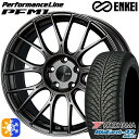 235/55R18 100V ヨコハマ ブルーアース 4S AW21 ENKEI エンケイ パフォーマンスライン PFM1 ダークシルバー 18インチ 7.5J 5H114.3 オールシーズンタイヤホイールセット