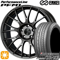 【取付対象】225/50R18 95W ブリヂストン レグノ GRX2 ENKEI エンケイ パフォーマンスライン PFM1 ダークシルバー 18インチ 7.5J 5H114.3 サマータイヤホイールセット