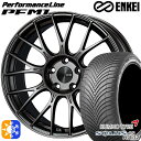 205/50R17 93W XL クムホ ソルウス 4S HA32 ENKEI エンケイ パフォーマンスライン PFM1 ダークシルバー 17インチ 7.0J 5H100 オールシーズンタイヤホイールセット