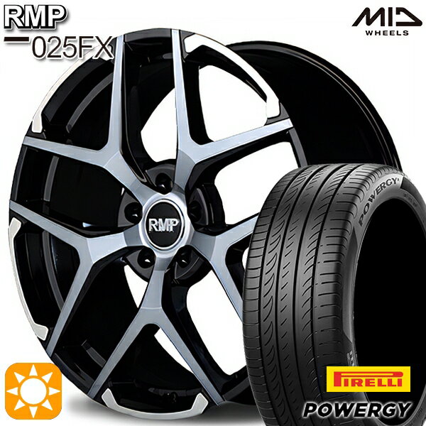 【取付対象】225/40R18 92W XL ピレリ パワジー MID RMP 025FX BP/ハイブリッドクリア/シルバー 18インチ 7.0J 5H114.3 サマータイヤホイールセット