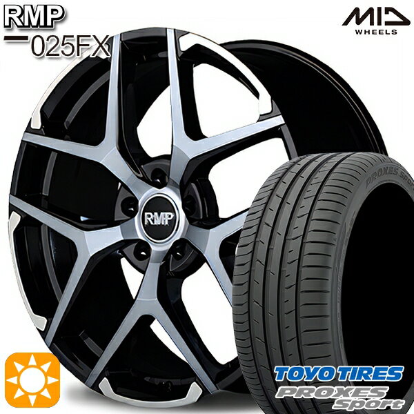 【取付対象】セレナ 215/40R18 89Y トーヨー プロクセススポーツ MID RMP 025FX BP/ハイブリッドクリア/シルバー 18インチ 7.0J 5H114.3 サマータイヤホイールセット