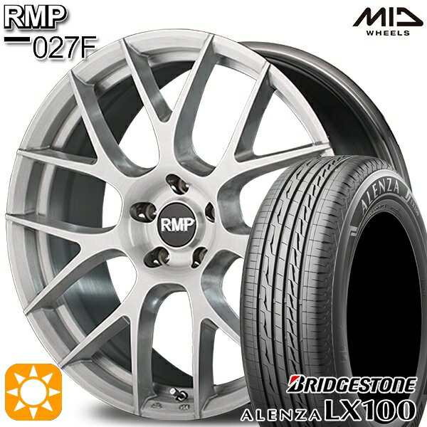 【取付対象】ヴェゼル レガシィ 225/60R18 100H ブリヂストン アレンザ LX100 MID RMP 027F 3Dブラッシュド 18インチ 8.0J 5H114.3 サマータイヤホイールセット