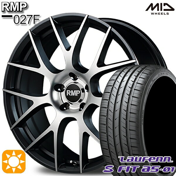 プリウス カローラツーリング 215/45R17 91W XL ラウフェン S FIT aS-01 LH02 MID RMP 027F セミグロスガンメタ/ポリッシュ 17インチ 7.0J 5H100 サマータイヤホイールセット