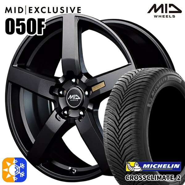 C-HR カローラクロス 215/60R17 100V XL ミシュラン クロスクライメート2 MID RMP 050F セミグロスガンメタ 17インチ 7.0J 5H114.3 オールシーズンタイヤホイールセット
