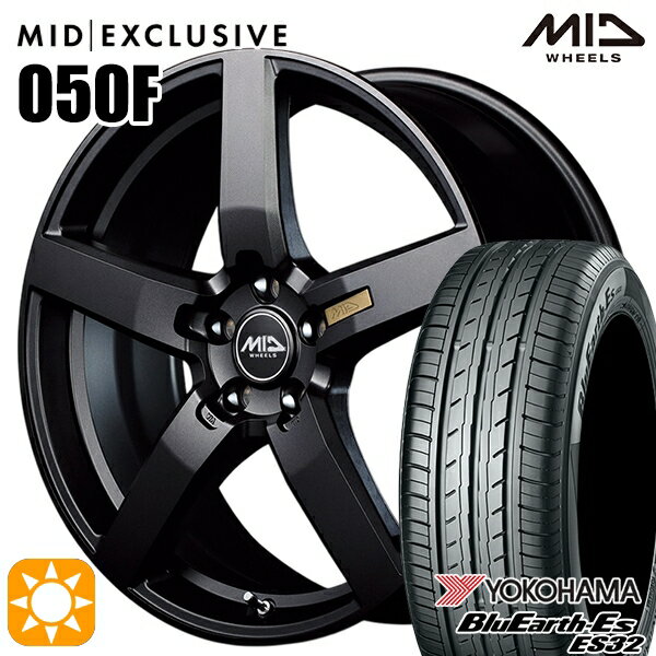 【取付対象】アイシス ノア 215/45R17 91V XL ヨコハマ ブルーアース ES32 MID RMP 050F セミグロスガンメタ 17インチ 7.0J 5H114.3 サマータイヤホイールセット