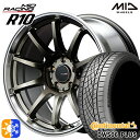 225/45R18 91Y コンチネンタル DWS06+ MID RMPレーシング R10 レーシングチタンシルバー/リムポリッシュ 18インチ 7.5J 5H114.3 オールシーズンタイヤホイールセット