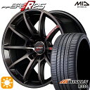 【取付対象】アイシス ノア/ヴォクシー 215/45R17 91W XL ウィンラン R330 MID RMPレーシング R25 ガンメタポリッシュ/ブラッククリア 17インチ 7.0J 5H114.3 サマータイヤホイールセット