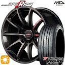 【取付対象】アウトランダー エクストレイル 225/55R18 98V ヨコハマ アドバンデシベル V553 MID RMPレーシング R25 ガンメタポリッシュ/ブラッククリア 18インチ 7.5J 5H114.3 サマータイヤホイールセット