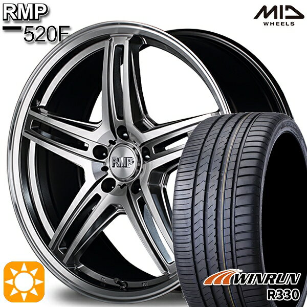 【取付対象】ノア ヴォクシー 215/35R19 85W XL ウィンラン R330 MID RMP 520F 19インチ 8.0J 5H114.3 サマータイヤホイールセット