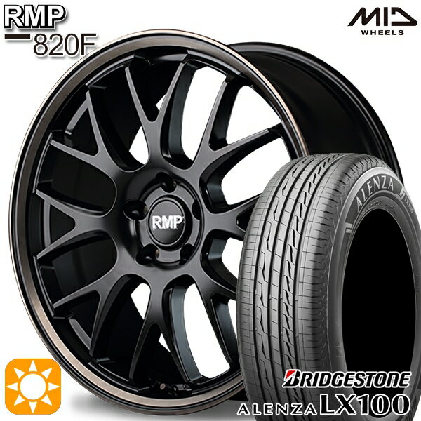 【取付対象】ヴェゼル レガシィ 225/60R18 100H ブリヂストン アレンザ LX100 MID RMP 820F セミグロスBK/デュアルP/ブロンズC 18インチ 7.0J 5H114.3 サマータイヤホイールセット