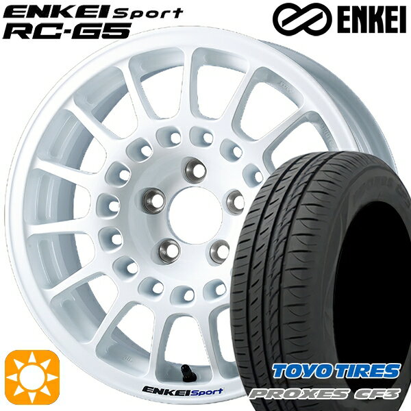 【取付対象】175/65R15 84H トーヨー プロクセス CF3 ENKEI エンケイ エンケイ スポーツ RC-G5 ホワイト 15インチ 6.5J 4H100 サマータイヤホイールセット