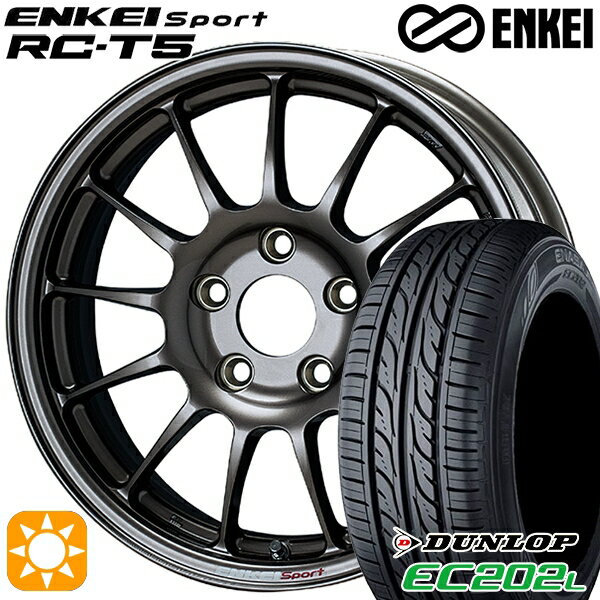 5/18 D会員限定P13倍★ リーフ ノア 205/55R16 91V ダンロップ エナセーブ EC202L ENKEI エンケイスポーツ RC-T5 ダークシルバー 16インチ 6.5J 5H114.3 サマータイヤホイールセット