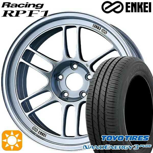 【取付対象】195/45R16 80W トーヨー ナノエナジー3プラス ENKEI エンケイレーシング RPF1 シルバー 16インチ 7.0J 4H100 サマータイヤホイールセット