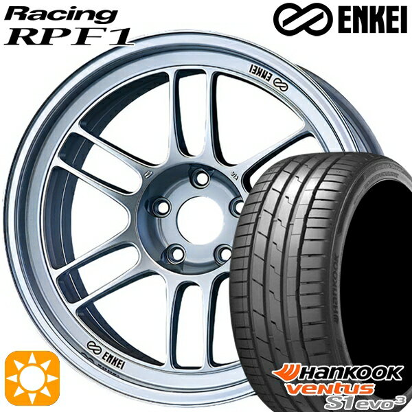 【取付対象】225/40R18 92Y XL ハンコック veNtus S1 evo3 K127 ENKEI エンケイレーシング RPF1 シルバー 18インチ 7.5J 5H114.3 サマータイヤホイールセット