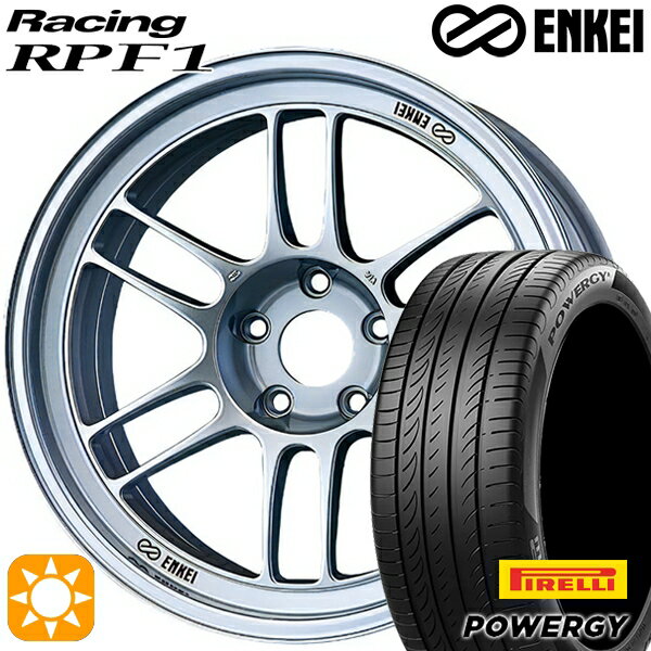 【取付対象】リーフ レヴォーグ 215/50R17 95W XL ピレリ パワジー ENKEI エンケイレーシング RPF1 シルバー 17インチ 7.0J 5H114.3 サマータイヤホイールセット