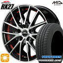 【取付対象】エスクァイア セレナ 195/65R15 91H トーヨー プロクセス CF3 MID シュナイダー RX27 ブラックメタリックポリッシュ＋アンダーカットレッドクリアー 15インチ 6.0J 5H114.3 サマータイヤホイールセット