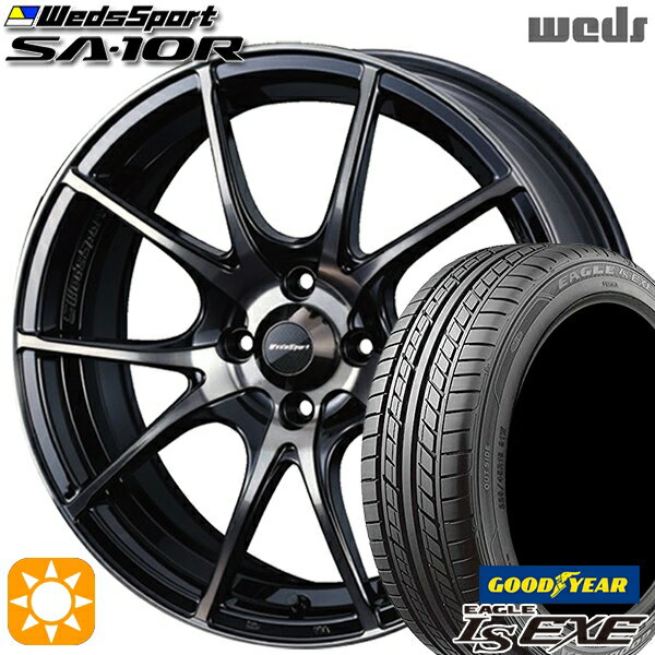 5/18 D会員限定P13倍★ 195/45R16 84W XL グッドイヤー イーグル LSEXE Weds ウェッズスポーツ SA10R ZBB（ゼブラブラックブライト） 16インチ 6.5J 4H100 サマータイヤホイールセット