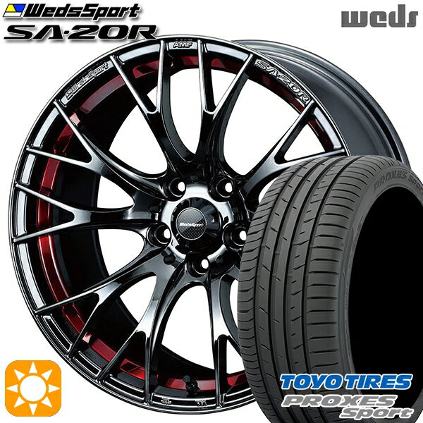 215/40R18 89Y トーヨー プロクセススポーツ Weds ウェッズスポーツ SA20R RLC（レッドライトクローム） 18インチ 7.5J 5H100 サマータイヤホイールセット