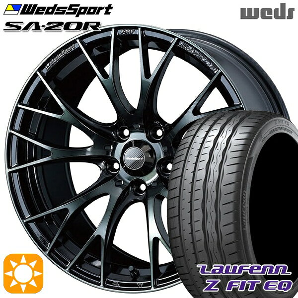 【取付対象】225/45R18 95Y XL ラウフェン Z FIT EQ LK03 Weds ウェッズスポーツ SA20R WBC（ウォースブラッククリアー） 18インチ 8.5J 5H114.3 サマータイヤホイールセット