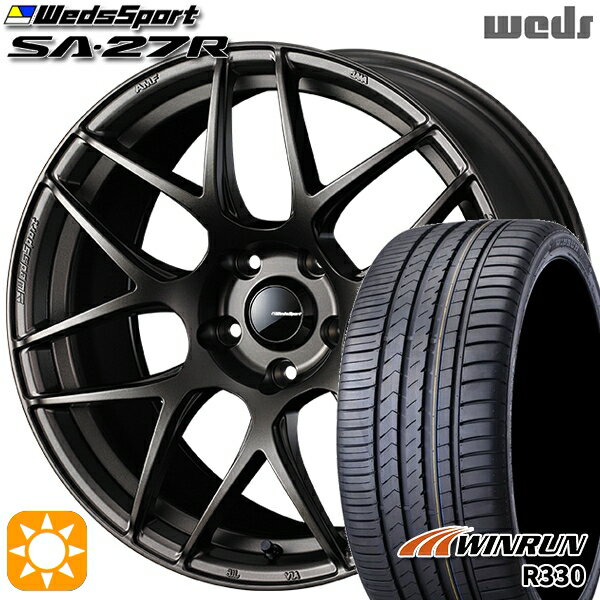 【取付対象】50プリウス インプレッサ 215/45R17 91W XL ウィンラン R330 Weds ウェッズスポーツ SA27R EJ-BRONZE（EJプロンズ） 17インチ 7.0J 5H100 サマータイヤホイールセット