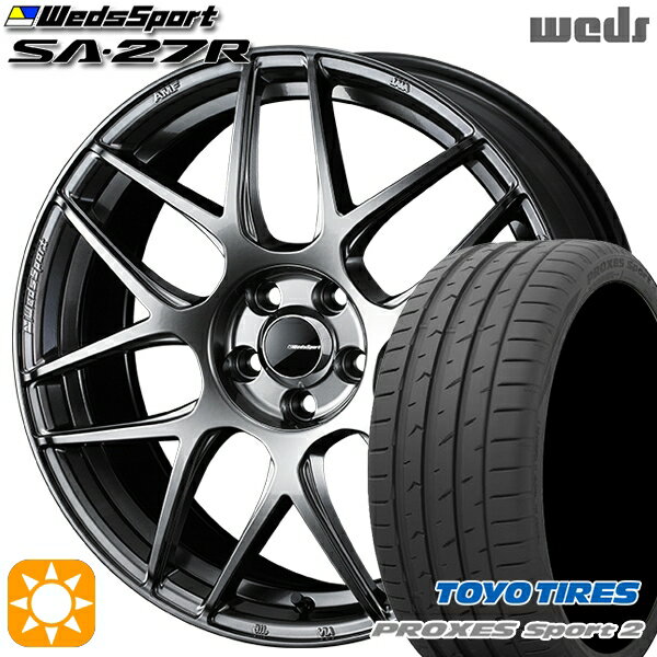 【取付対象】225/40R18 92Y XL トーヨー プロクセススポーツ2 Weds ウェッズスポーツ SA27R PSB（プラチナシルバーブラック） 18インチ 7.5J 5H114.3 サマータイヤホイールセット