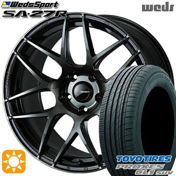 【取付対象】225/50R18 95W トーヨー プロクセス CL1 SUV Weds ウェッズスポーツ SA27R WBC（ウォースブラッククリアー） 18インチ 7.5J 5H114.3 サマータイヤホイールセット