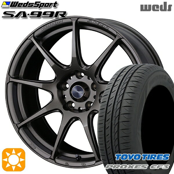 【取付対象】50プリウス インプレッサ 215/45R17 91W XL トーヨー プロクセス CF3 Weds ウェッズスポーツ SA99R EJ-ブロンズ 17インチ 7.0J 5H100 サマータイヤホイールセット