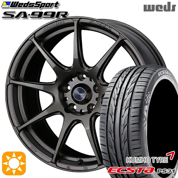 【取付対象】50プリウス インプレッサ 215/45R17 91W XL クムホ エクスタ PS31 Weds ウェッズスポーツ SA99R EJ-ブロンズ 17インチ 7.0J 5H100 サマータイヤホイールセット