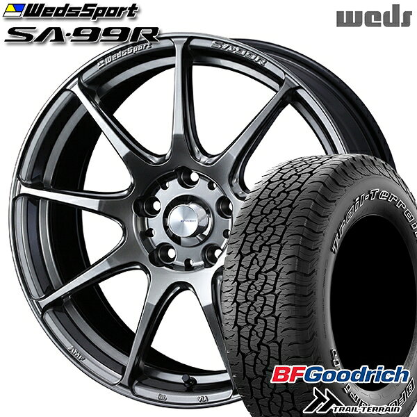 【取付対象】225/65R17 102T ORWL BFグッドリッチ トレールテレーン Weds ウェッズスポーツ SA99R PSB (プラチナシルバーブラック) 17インチ 7.0J 5H114.3 サマータイヤホイールセット