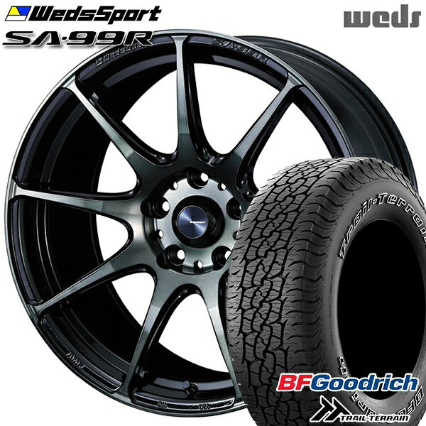 5/18 D会員限定P13倍★ 235/60R18 107H XL RBL BFグッドリッチ トレールテレーン Weds ウェッズスポーツ SA99R WBC（ウォースブラッククリアー） 18インチ 8.0J 5H114.3 サマータイヤホイールセット