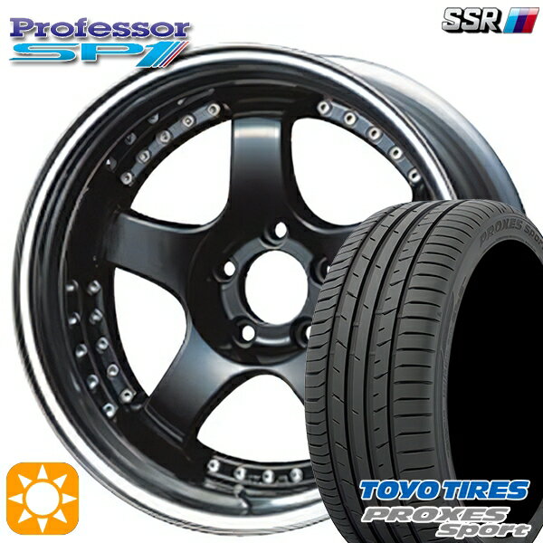 215/40R18 89Y トーヨー プロクセススポーツ SSR プロフェッサー SP1 ブラック 18インチ 7.0J 5H114.3 新品 サマータイヤホイール 4本セット 送料無料