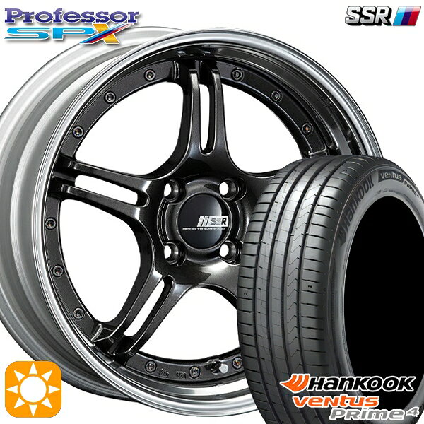 【取付対象】185/55R16 83H ハンコック veNtus PRime4 K135 SSR プロフェッサー SPX プリズムダークガンメタ 16インチ 6.0J 4H100 サマータイヤホイールセット