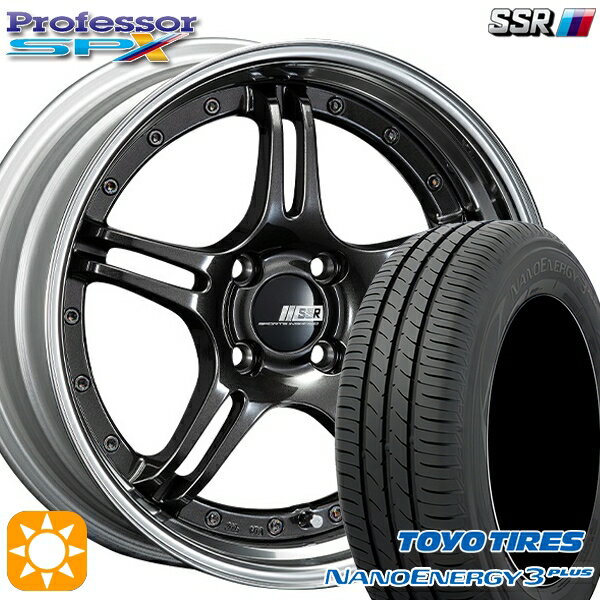 【取付対象】195/45R16 80W トーヨー ナノエナジー3プラス SSR プロフェッサー SPX プリズムダークガンメタ 16インチ 6.0J 4H100 サマータイヤホイールセット