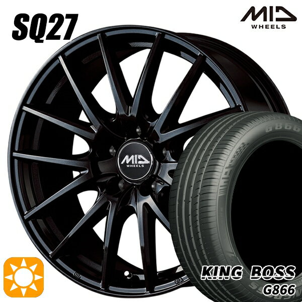 ڼоݡ215/50R18 96W XL 󥰥ܥ G866 MID ʥ SQ27 ᥿å֥å 18 7.0J 5H114.3 ޡۥ륻å